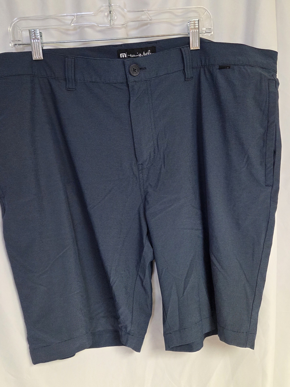 Travis Mathew Slate Blue Flat Front Performance Shorts Sz 40